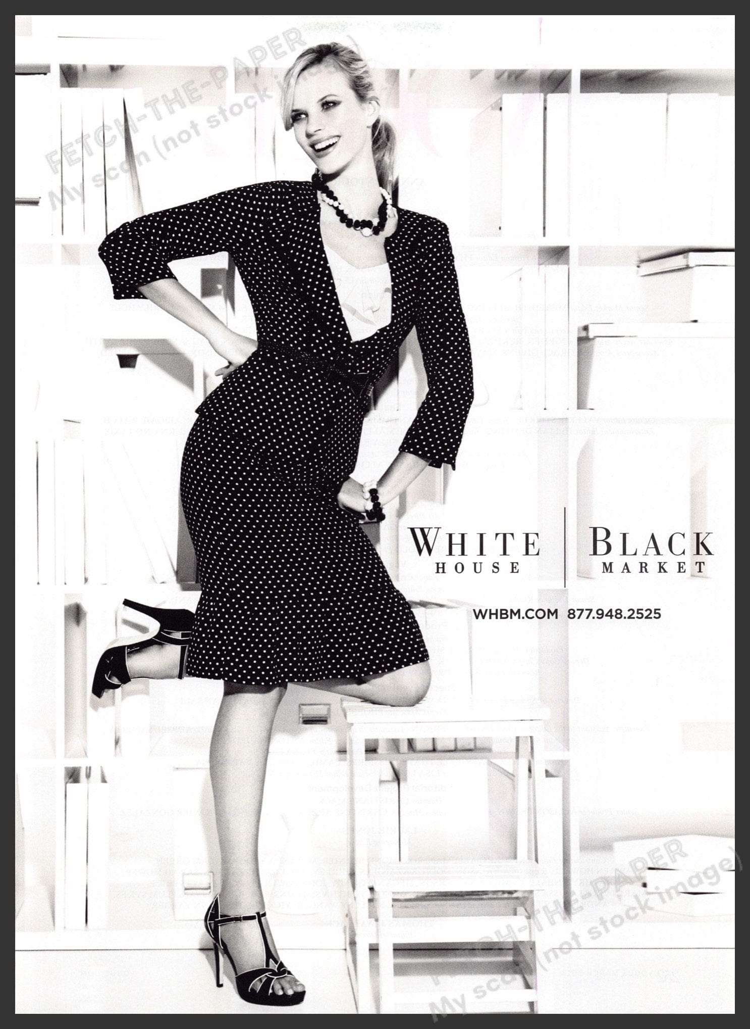 white house black market polka dot dress 2010s Print Advertisement 2013 Legs — Fetch-the-Paper EndOfSeason26 Rachel Allan 40586 Fitted Product Type:Full Suit