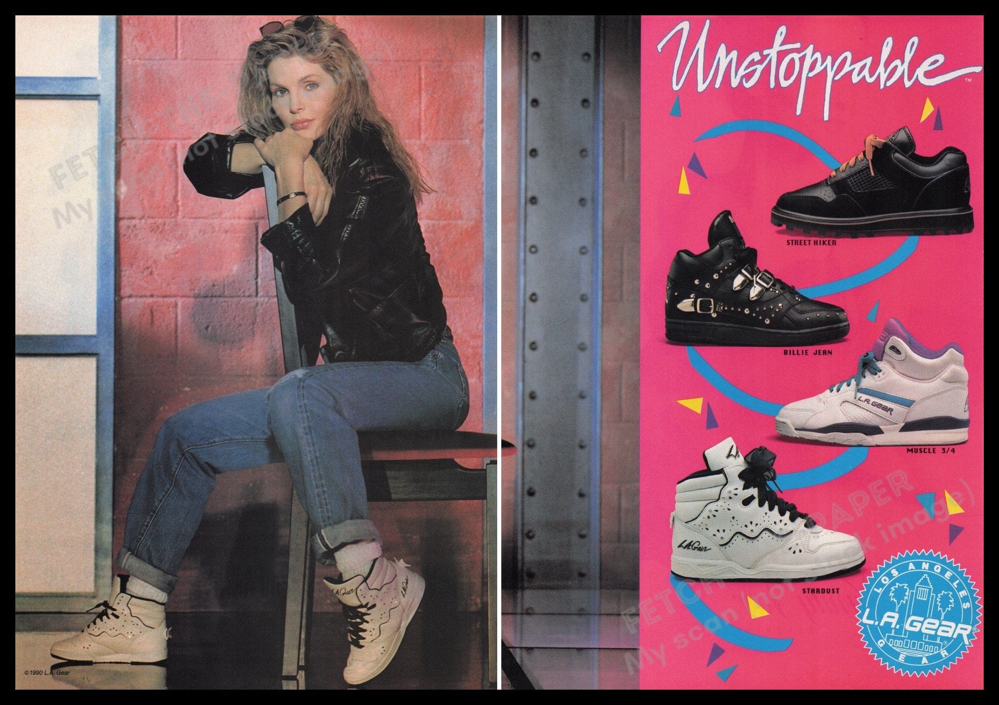 Vintage 1990s L.A. Gear Shoes Print Ad