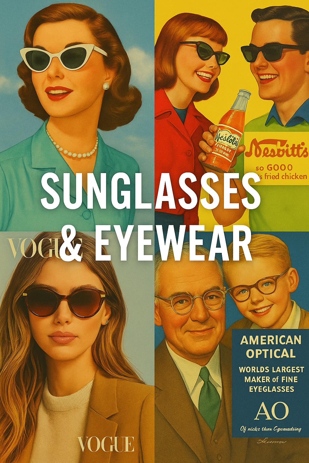 Magazine print advertising featuring sunglasses and eyewear.