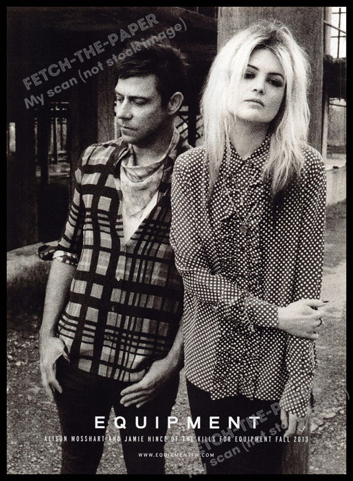Equipment 2010s Magazine Print Ad 2013 Alison Mosshart Jamie Hince The Kills