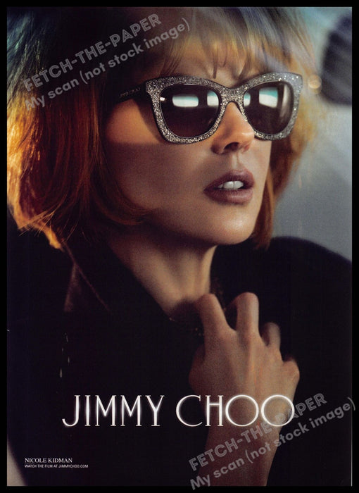 Jimmy Choo 2010s Magazine Print Advertisement 2013 Nicole Kidman Sunglasses