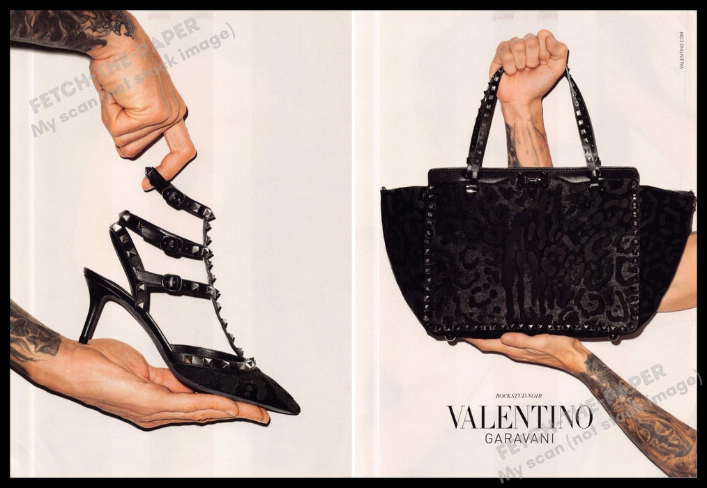 Valentino Garavani 2010s Print Advertisement (2 page) 2013 Tattooed Arms Shoe