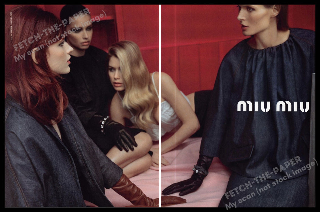 Miu Miu 2010s Print Advertisement (2 page) 2013 Girls Bed Fashion Models