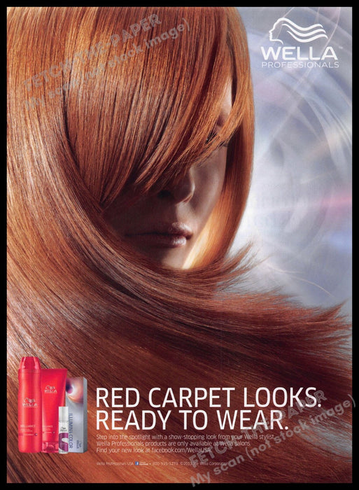 Wella Hair 2010s Magazine Print Advertisement 2013 Red Carpet Looks