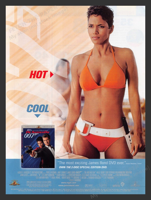 007 Die Another Day Halle Berry Bikini Print Ad 2003 Vintage Retro Collectible