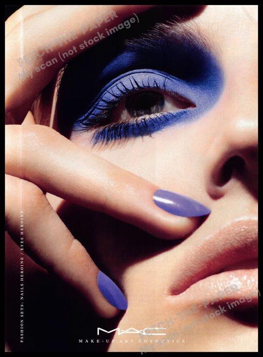 MAC 2010s Magazine Print Advertisement 2013 Purple Art Cosmetics Face Lips