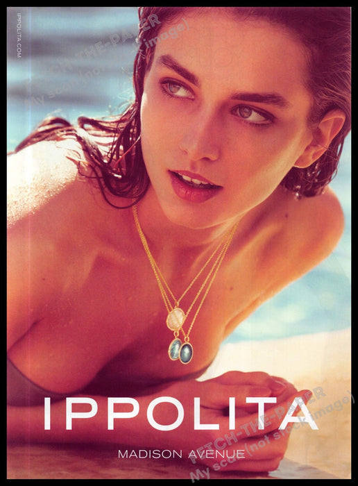 Ippolita 2010s Magazine Print Advertisement 2013 Jewelry Sexy Woman Water