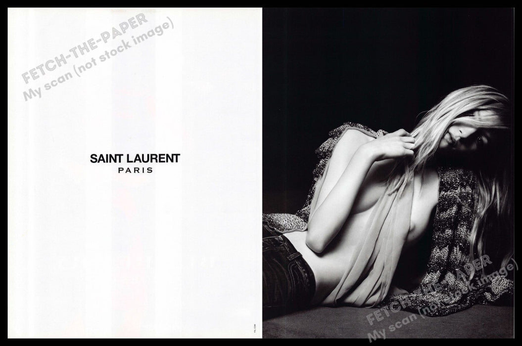 Saint Laurent Paris 2010s Print Advertisement (2 page) 2013 Nip Blonde