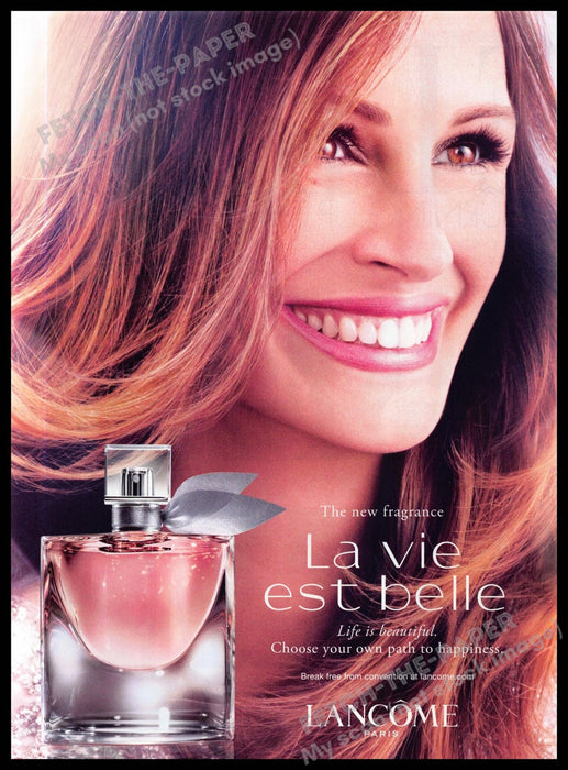 Lancome 2010s Magazine Print Advertisement 2013 Julia Roberts (Not the Product)