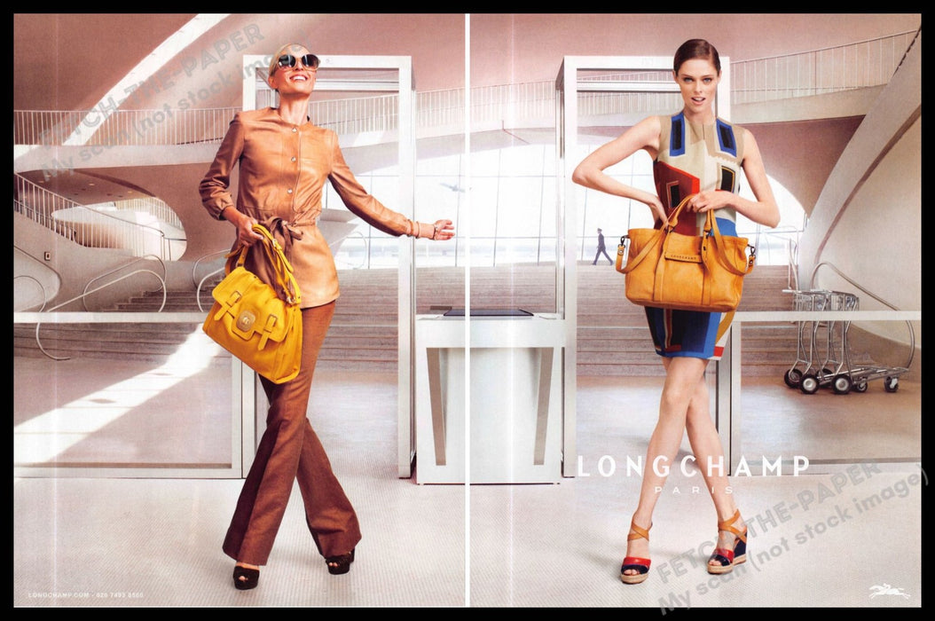 Longchamp Paris 2010s Print Advertisement (2 page) 2013 Legs Airport Terminal