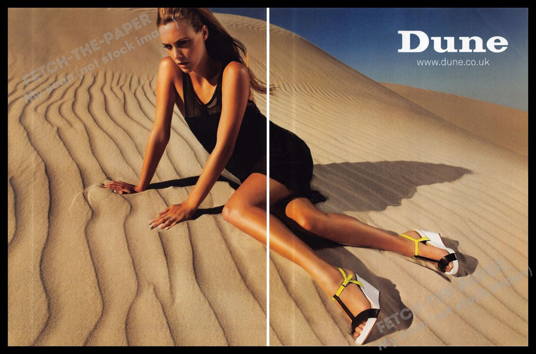 Dune Footwear 2010s Print Advertisement (2 page) 2013 Legs Sand Dune