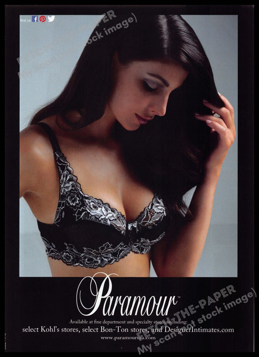 Paramour 2010s Magazine Print Advertisement 2013 Bra Lingerie Brunette