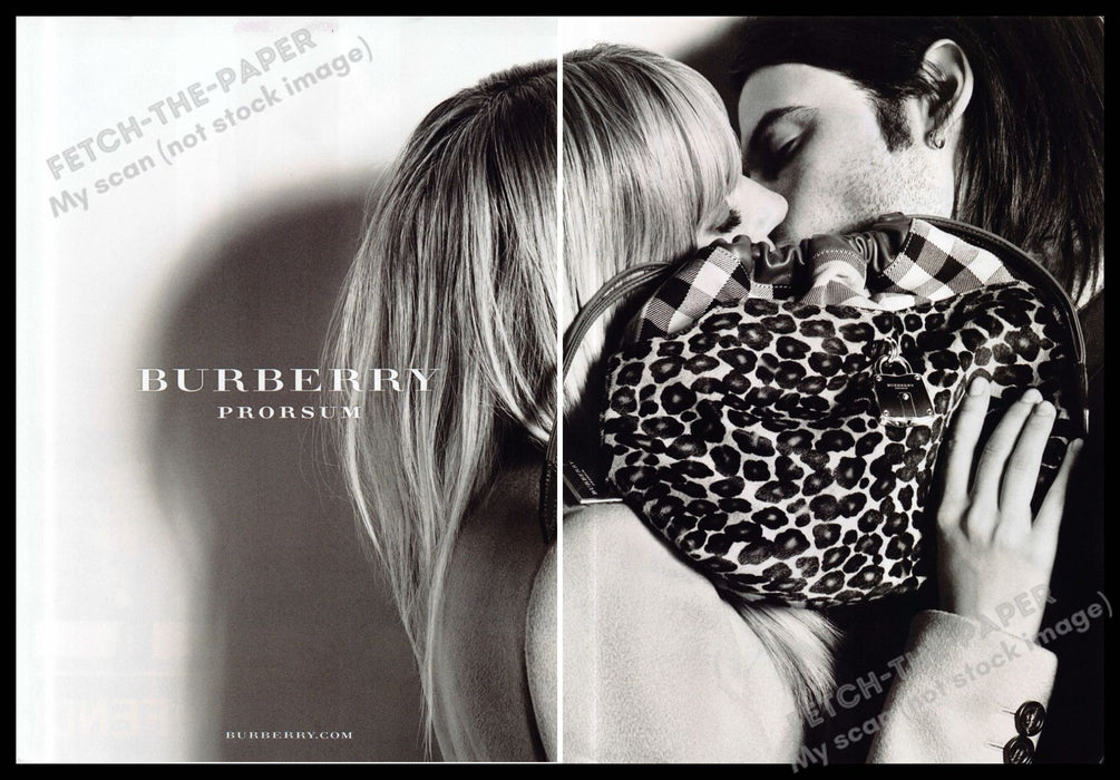 Burberry 2010s Print Advertisement (2 page) 2013 Couple Kissing Passion