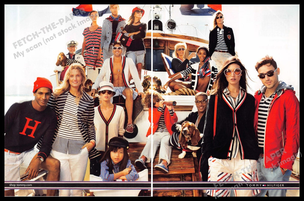 Tommy Hilfiger 2010s Print Advertisement (2 page) 2013 Leg Family Wooden Boat
