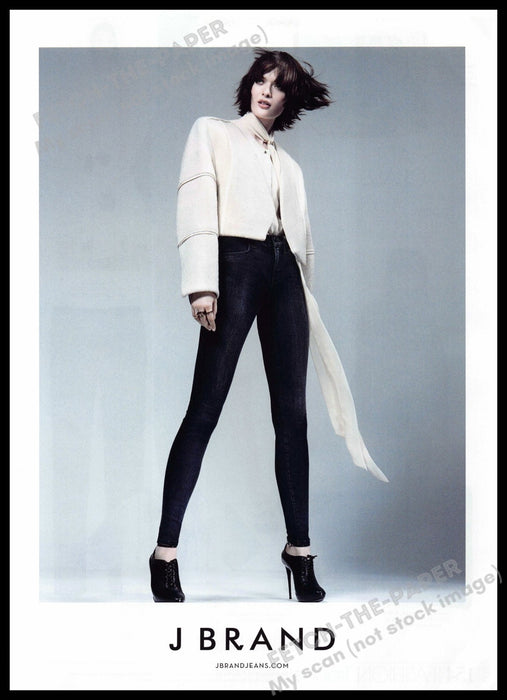 J Brand 2010s Magazine Print Advertisement 2013 Long Legs Fashion Leggings