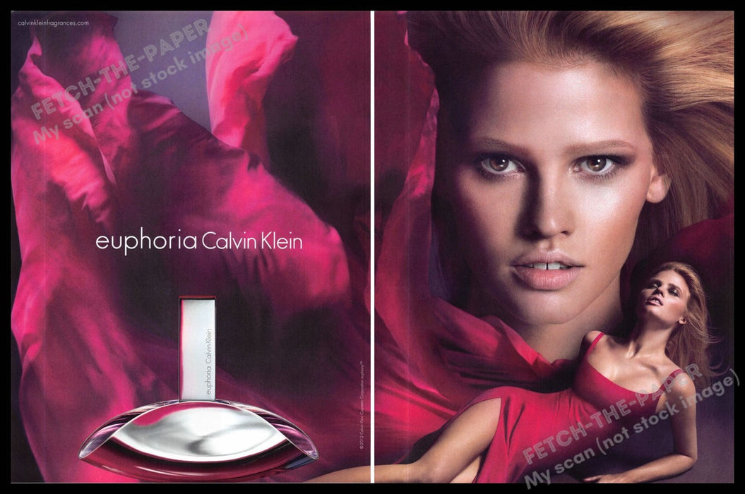 Calvin Klein 2010s Print Ad (2 pg) 2013 Lara Stone Euphoria (Not the Product)