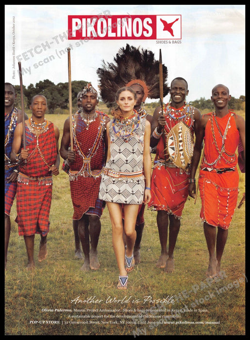 Pikolinos 2010s Magazine Print Advertisement 2013 Legs African Maasai Tribe