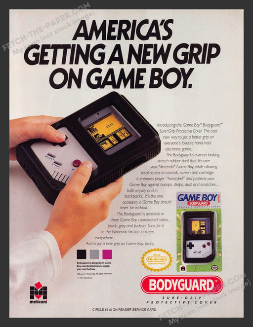 Game Boy Bodyguard Accessory Video Game 1990s Print Advertisement Ad 1991