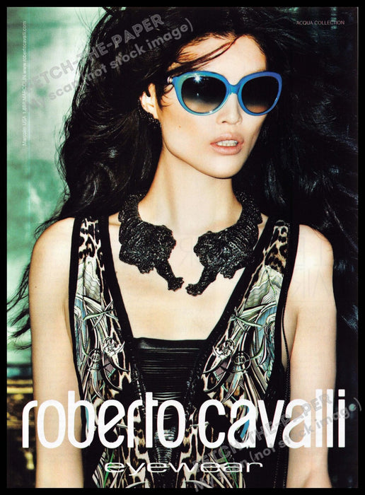 Roberto Cavalli 2010s Magazine Print Advertisement 2013 Sunglasses Model