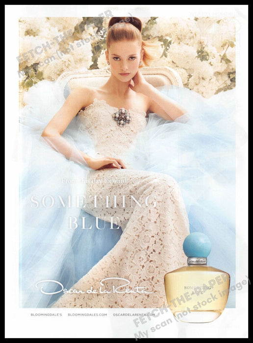 Oscar de La Renta 2010s Magazine Print Ad 2013 Something Blue (Not the perfume)