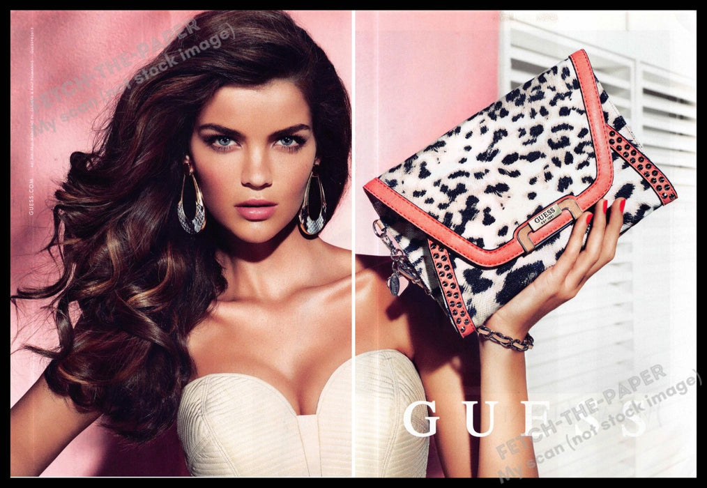 Guess 2010s Print Advertisement (2 page) 2013 Sexy Brunette Fashion