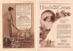 1920s Johnson's Wax & Hinds Cream Print Advertisements Front / Back Ad 1921