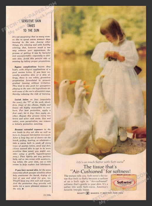 1960s Soft-weve by Scott Toilet Paper Geese Product Print Advertisement Ad 1965