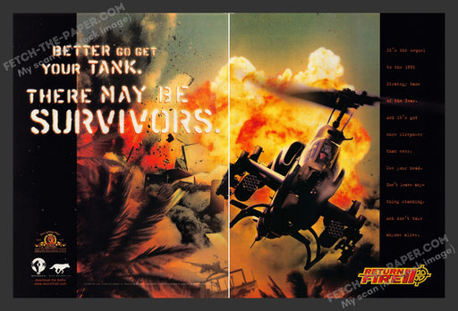 1990s Return Fire II Print Advertisement 2 Page Video Game Ad 1997