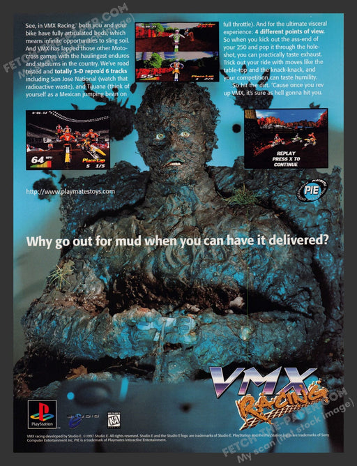 1990s VMX Racing Print Advertisement Video Game Ad 1997