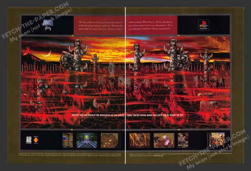 1990s Wild Arms Print Advertisement 2 Page Video Game Ad 1997