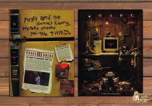 1999 Quake III Arena "The Third Coming" Video Game Print Ad (2 pgs)