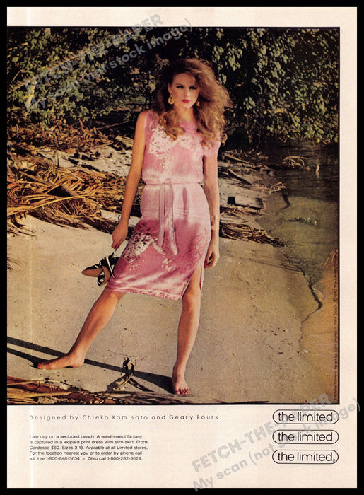 The Limited Legs Bare Feet Sand Beach  1980s Magazine Print Ad 1981