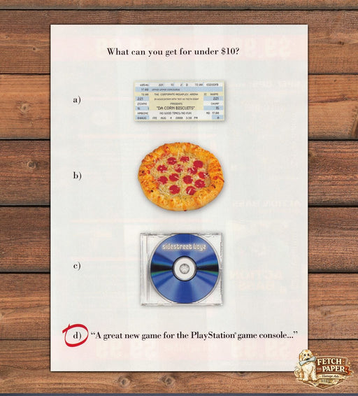 2000 Playstation "What can you get for under $10" Video Game Print Advertisement