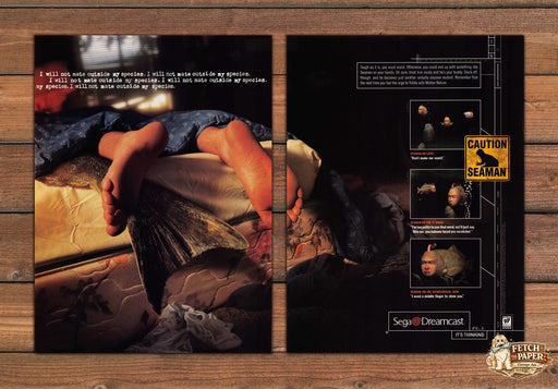 2000 Seaman Video Game Print Advertisement (2 Pages)