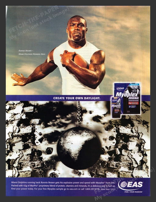2000s EAS Myoplex Ronnie Brown Running Back Athlete Print Advertisement Ad 2006