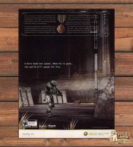 2007 Halo 3  "Believe" Video Game Print Ad
