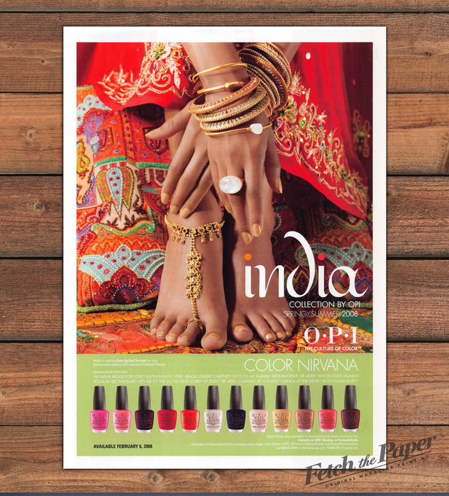 OPI India Collection Feet Anklet Bangles Nail Lacquer Print Ad 2008 2000s