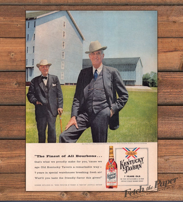 Old Kentucky Tavern Bourbon Col. Frank Thompson Chairman Print Ad 1959 1950s