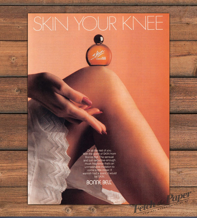 Bonne Bell Skin Musk Concentrate Skin Your Knee Perfume Print Ad 1988 1980s