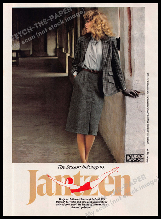 Jantzen "The Season Belongs To" Working Woman 1980s Magazine Print Ad 1981