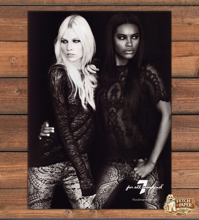 7 for all mankind 2010s Print Advertisement 2013 Lipman Aline Weber Sharam Diniz