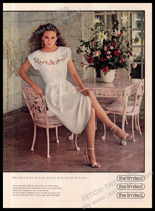 The Limited Long Legs In Heels Dining 1980s Magazine Print Ad 1981