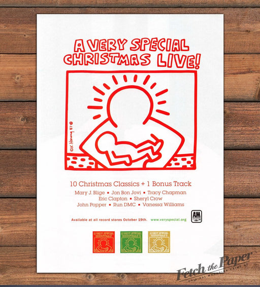 A Very Special Christmas Live Keith Haring Baby Art Print Ad 1999 1990s