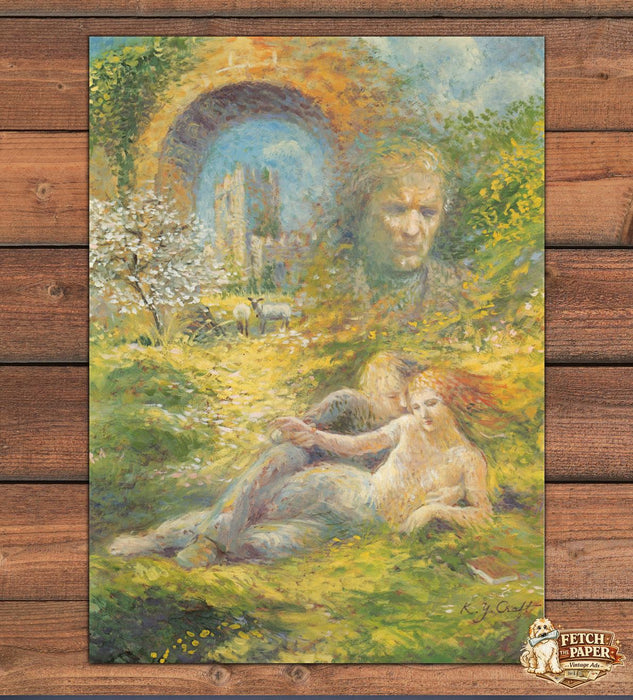 Kinuko Craft Artist "A Handsome Man" Castle Magazine Illustration 1981 1980s