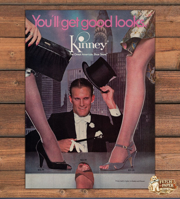 Kinney Shoes Legs High Heels Good Looks Print Ad 1981 1980s