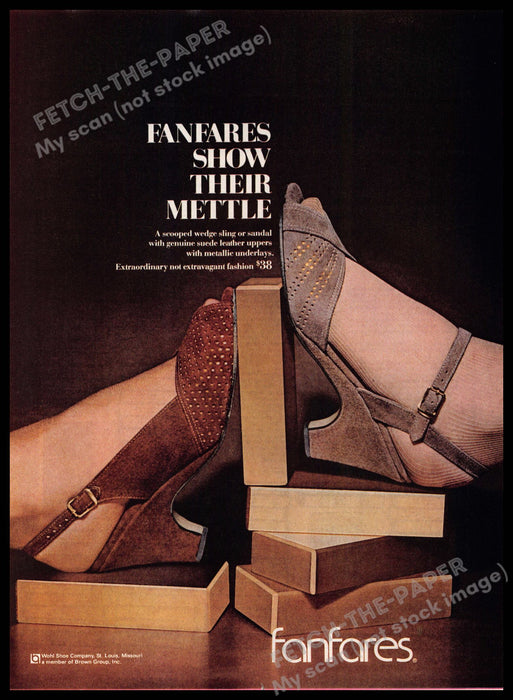 Fanfares "Show Their Mettle" Bookend Feet 1980s Magazine Print Ad 1981