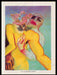 Abbraccio by Francesco Clemente 1980s Magazine Page Illustration 1985 Fetch-the-Paper