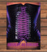 Absolut Au Kurant Vodka Black Leather Corset Purple Laces Print Ad 1997 1990s