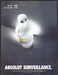 Absolut Surveillance 2000s Print Advertisement 2003 Bottle on Camera Feed Fetch-the-Paper