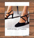 Adrienne Vittadini Footwear Black Strappy High Heels Legs Print Ad 1998 1990s